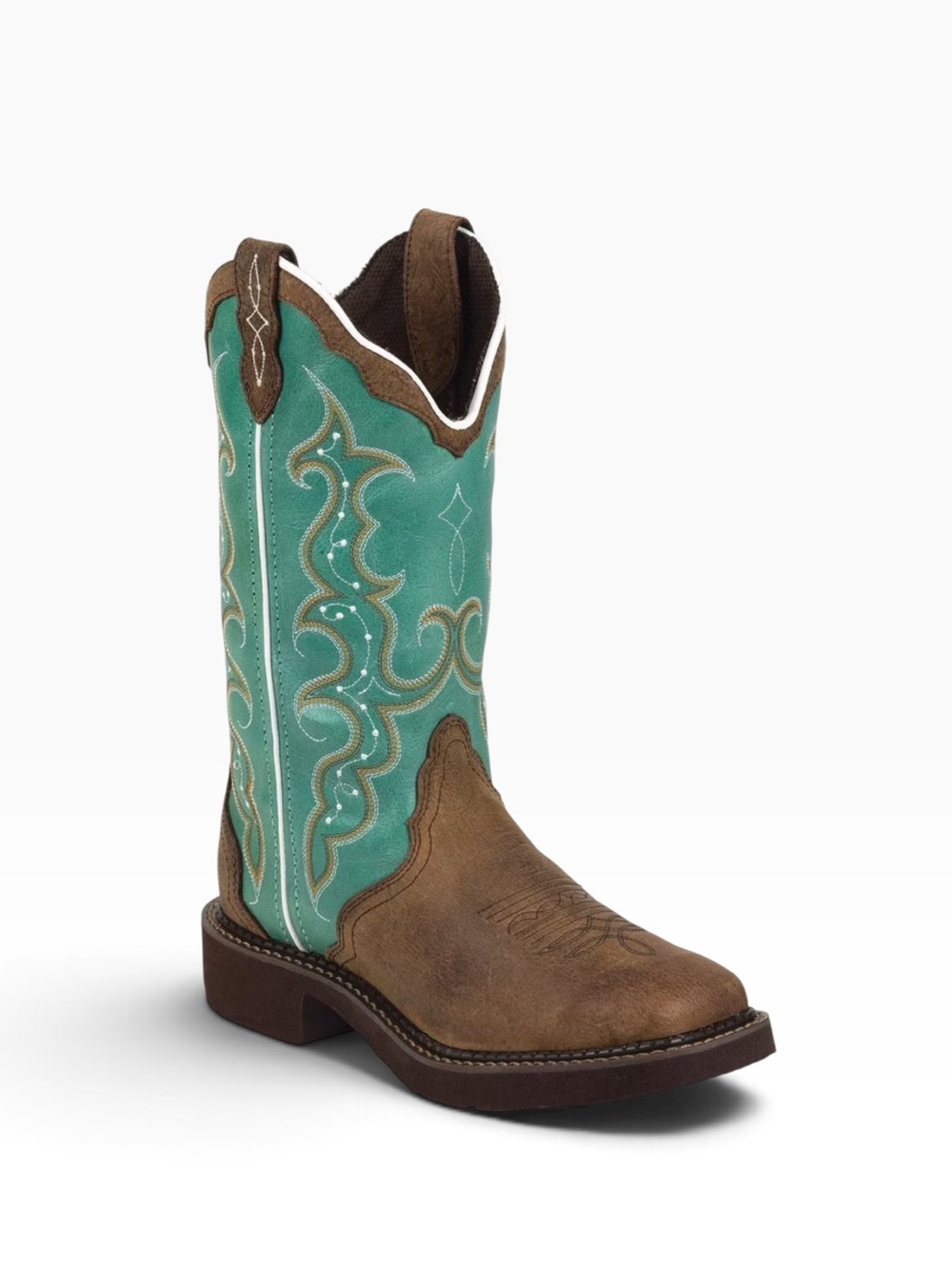 Justin Women's Gypsy Turquoise Cowgirl Boot Square Toe size 7